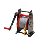 Лебедка ручная барабанная с тросом 500/1000кг  40м с храповым механизмом и полиспастом TOR ЛР