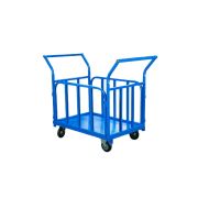 Тележка платформенная TOR ТП-Б (800х1400) с бортами и двумя ручками (колеса 160)